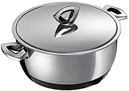 Kuhn Rikon Durotherm Swiss-Made Cookware, Braiser with Lid, 9-Inch - 2.5QT