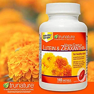 Trunature Vision Complex Lutein and Zeaxanthin Supplement, 140 Softgels