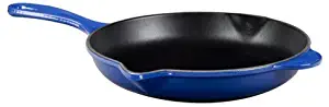 Le Creuset Enameled Cast-Iron 10-1/4-Inch Skillet with Iron Handle, Cobalt Blue