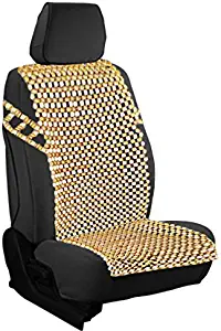 Zento Deals Natural Royal Wood Bead Seat Cover Massage Cool Premium Comfort Cushion- Reduces Fatigue The Car or Truck or Your Office Chair