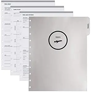 TUL Custom Note-Taking System Discbound Refill Travel Inserts, 8 1/2" x 11", 100 Pages (50 Sheets), White